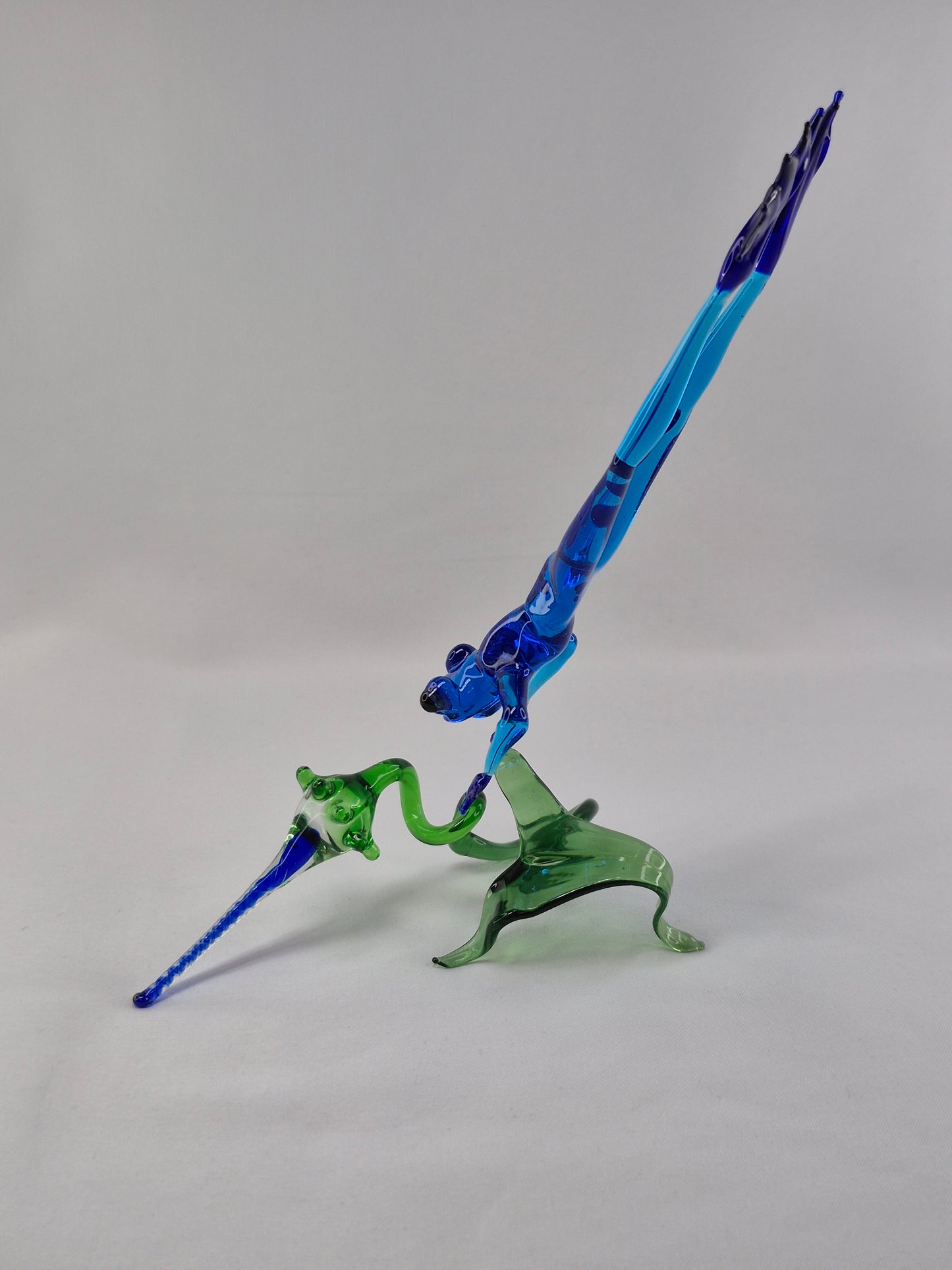 Blue Jumping Frog on Flower