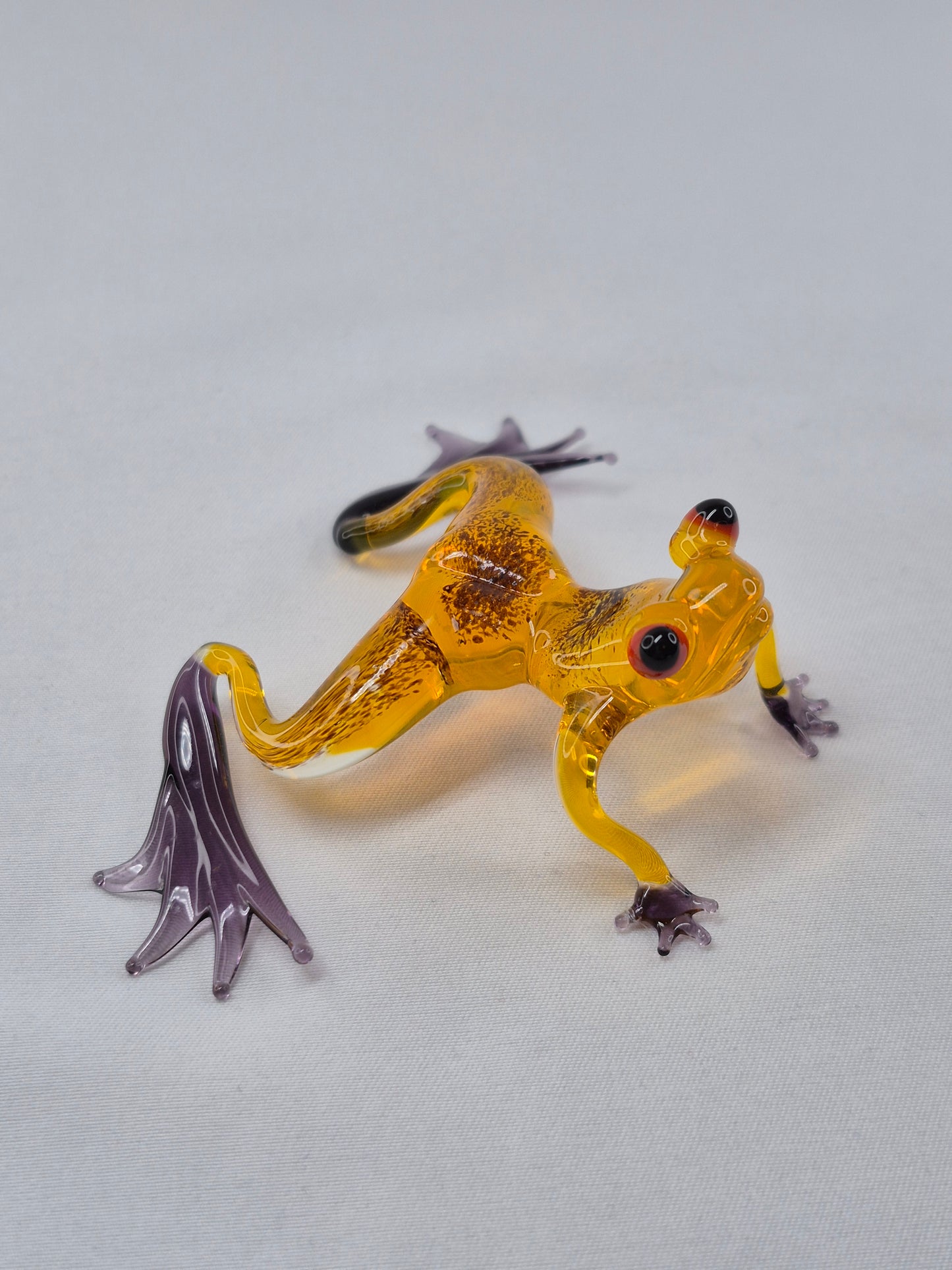 Yellow Sitting Glass Frog