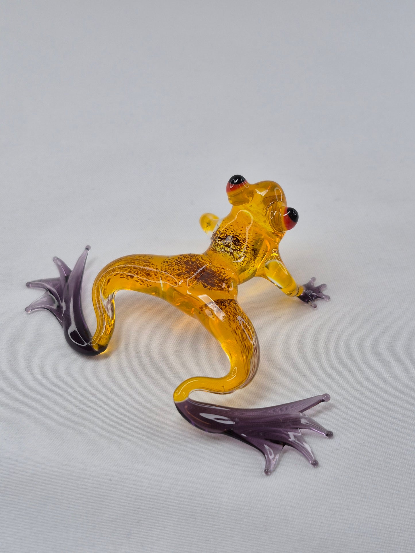 Yellow Sitting Glass Frog