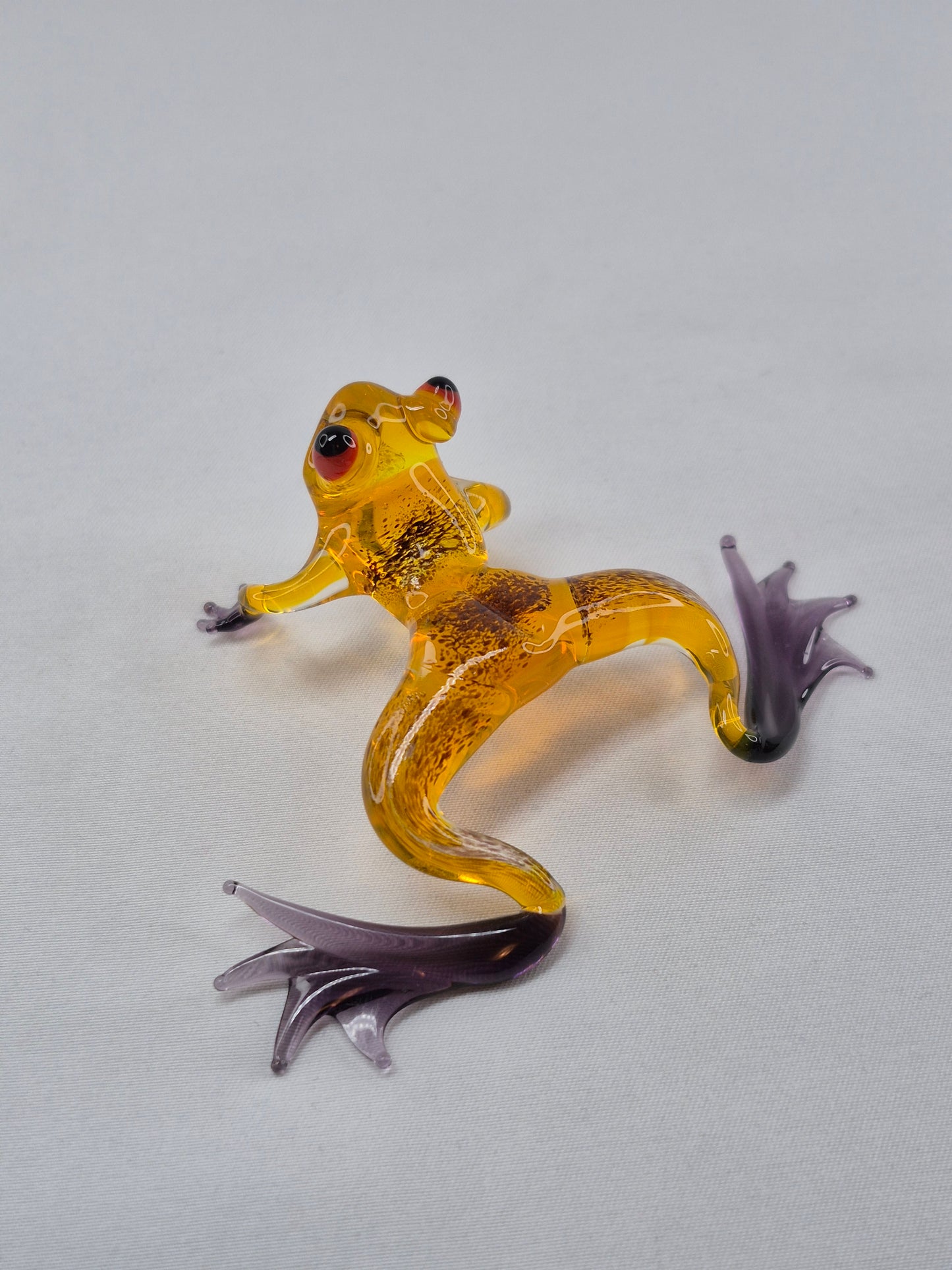 Yellow Sitting Glass Frog