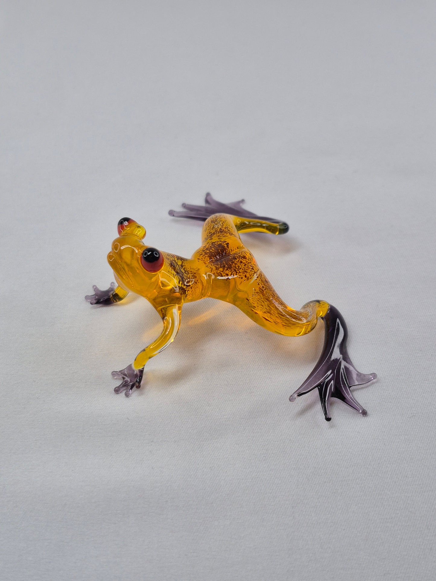 Yellow Sitting Glass Frog