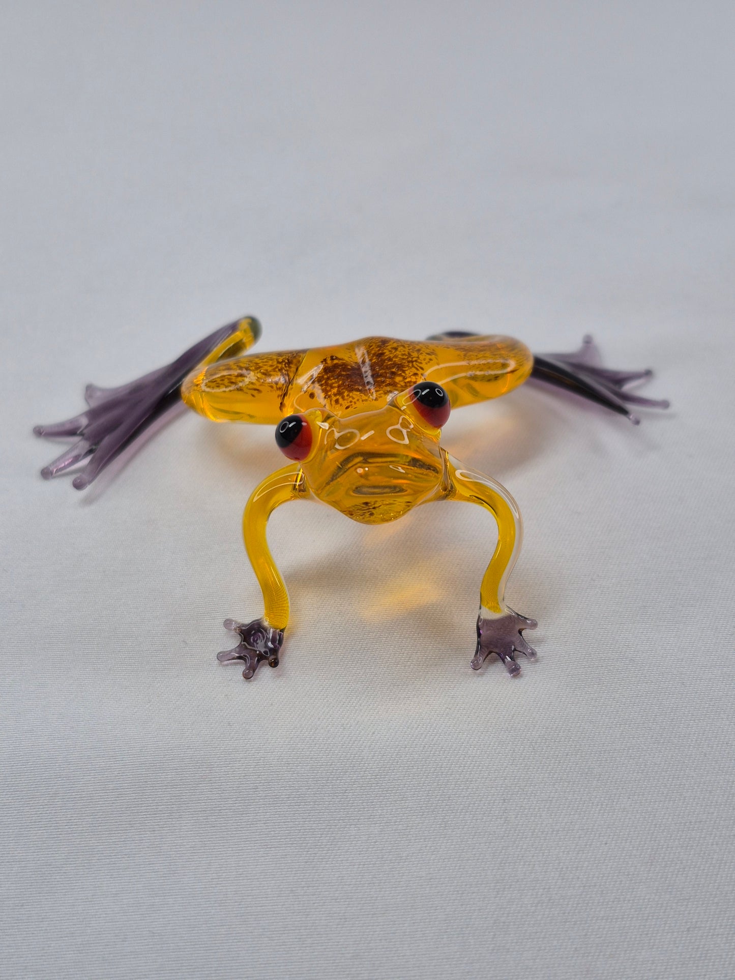 Yellow Sitting Glass Frog