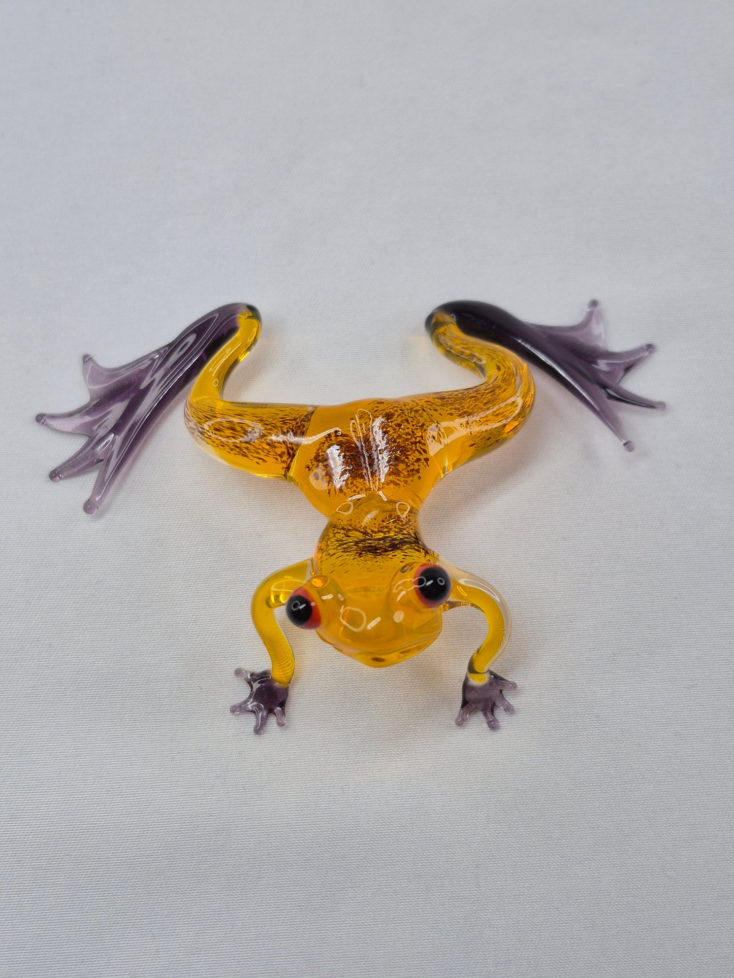 Yellow Sitting Glass Frog