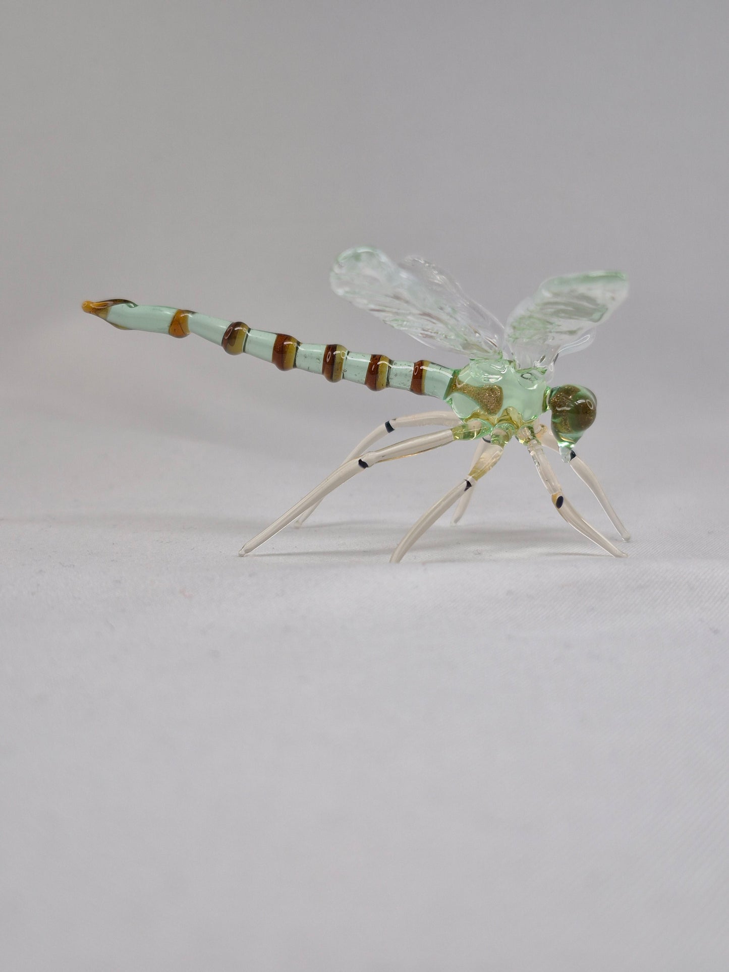 Delicate Uranium Glass Dragonfly