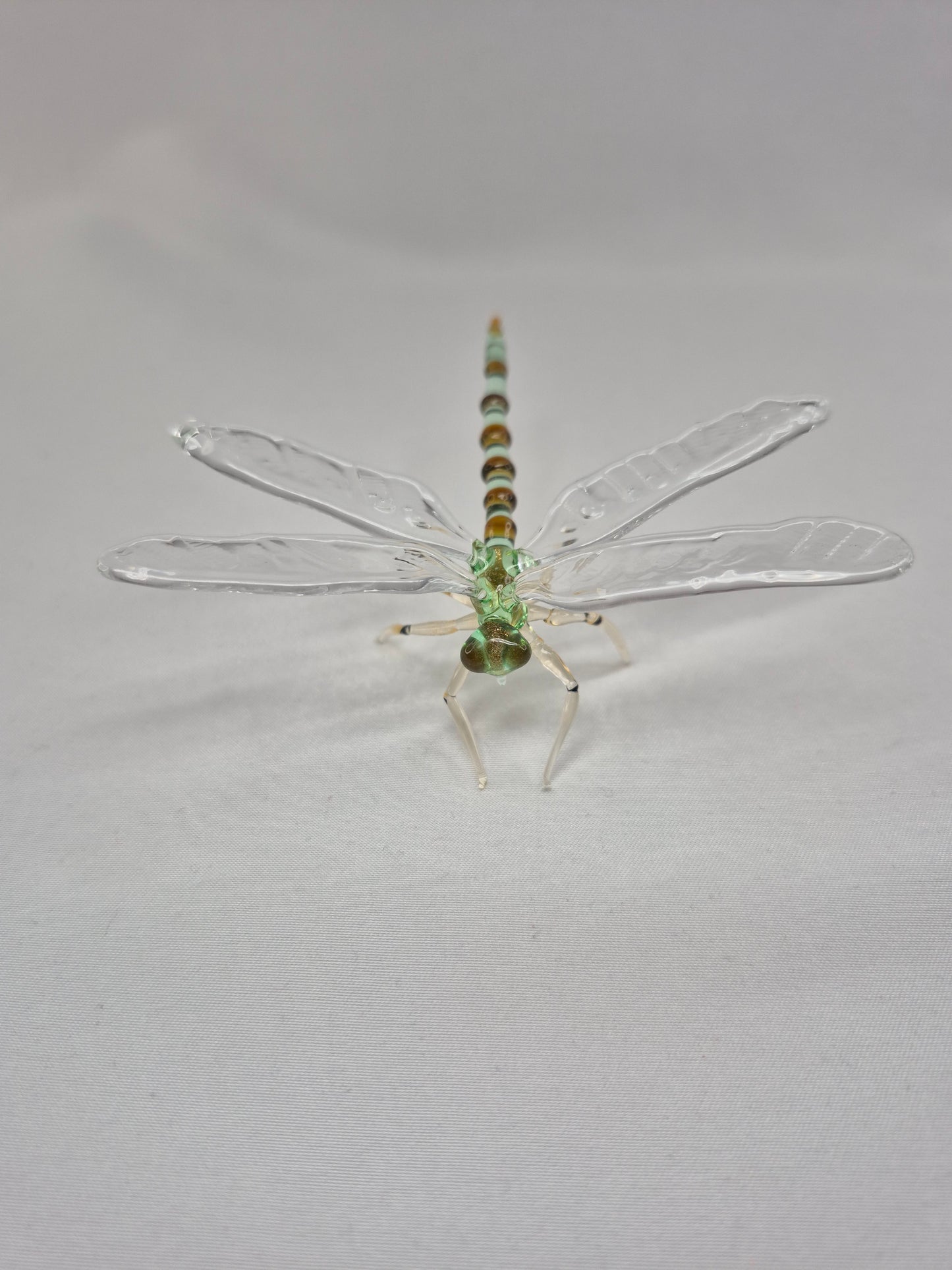 Delicate Uranium Glass Dragonfly