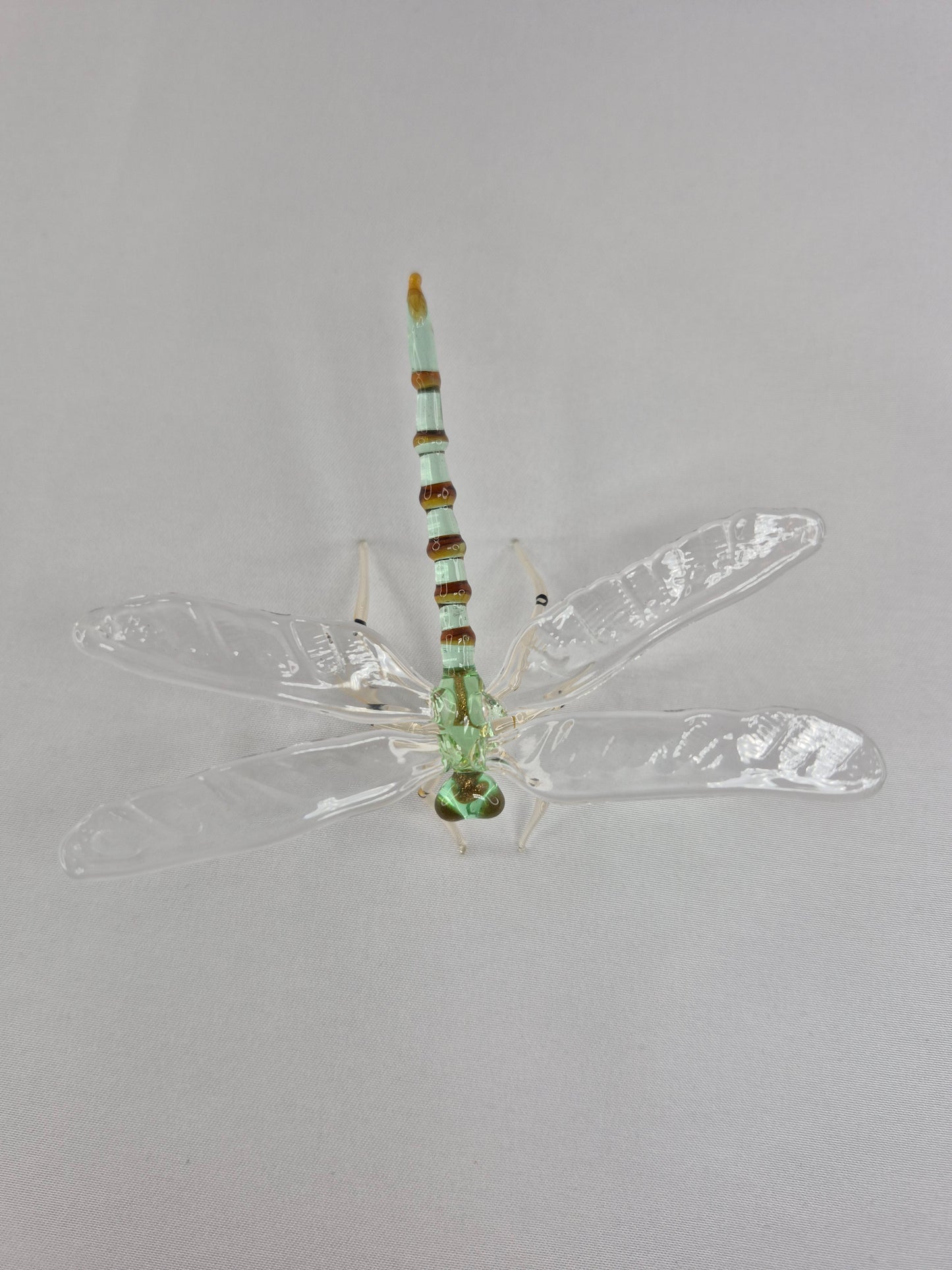 Delicate Uranium Glass Dragonfly