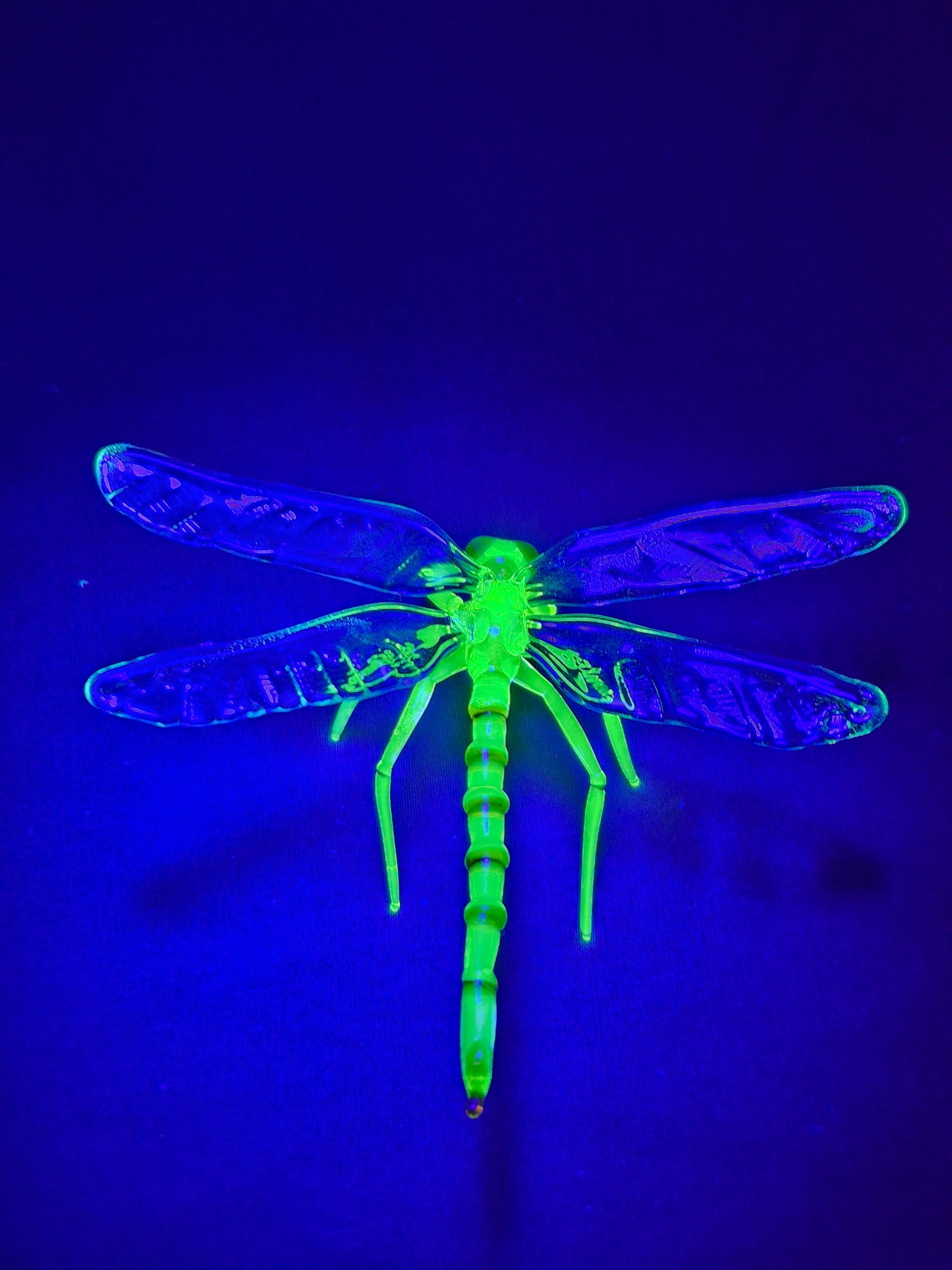Delicate Uranium Glass Dragonfly