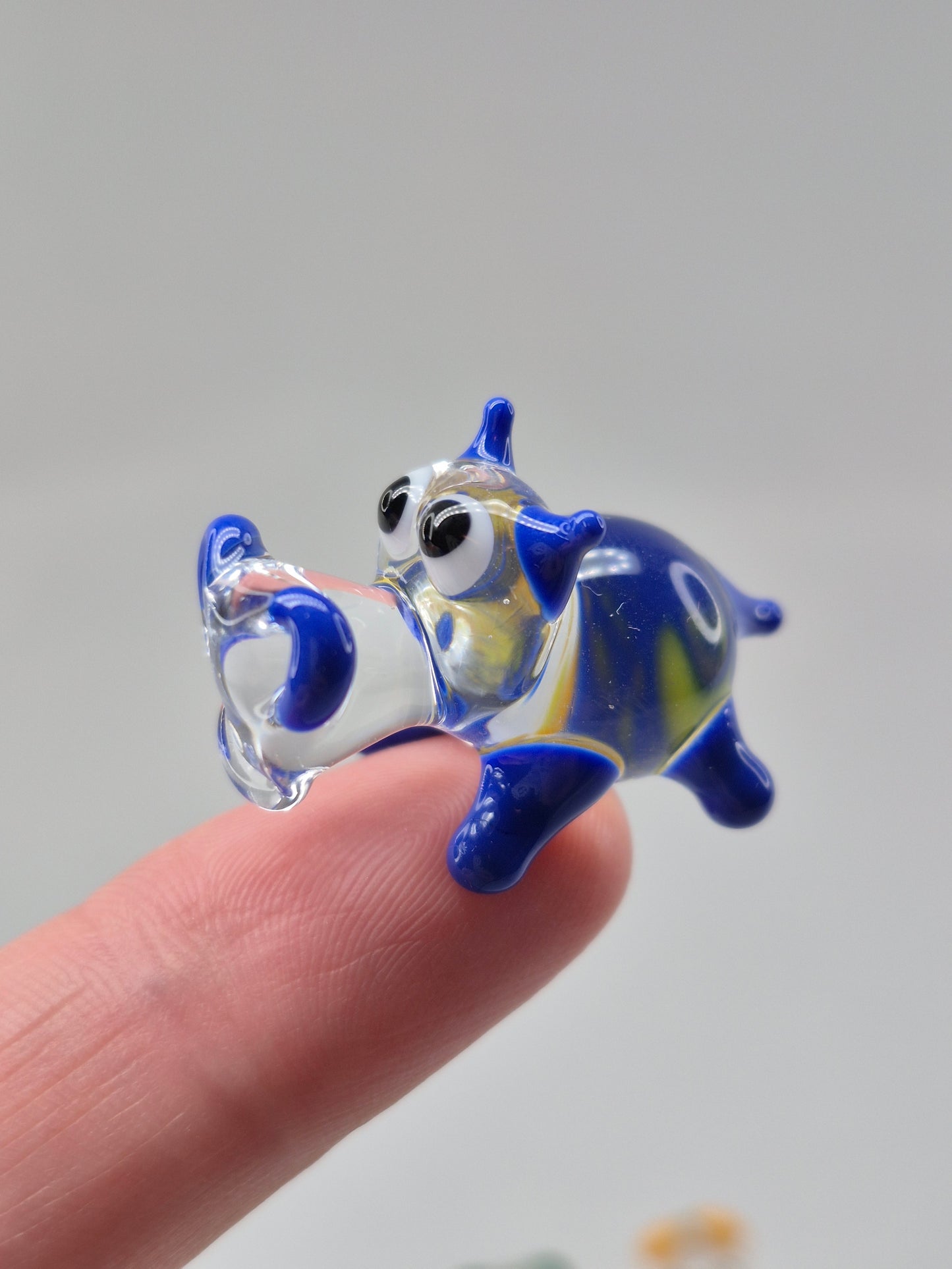 Mini Glass Hippo