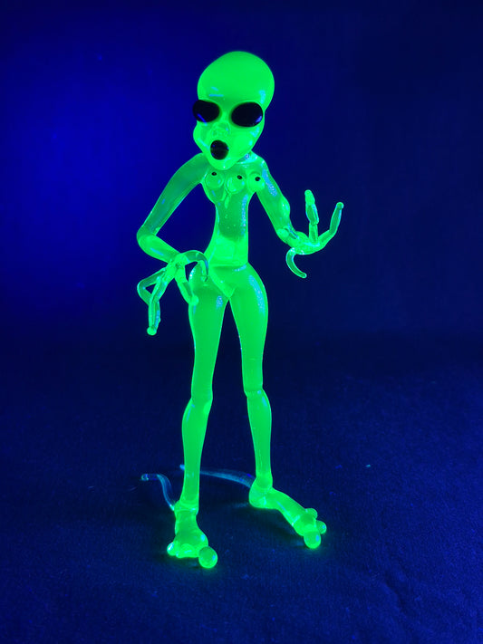 Uranium Glass Alien Woman