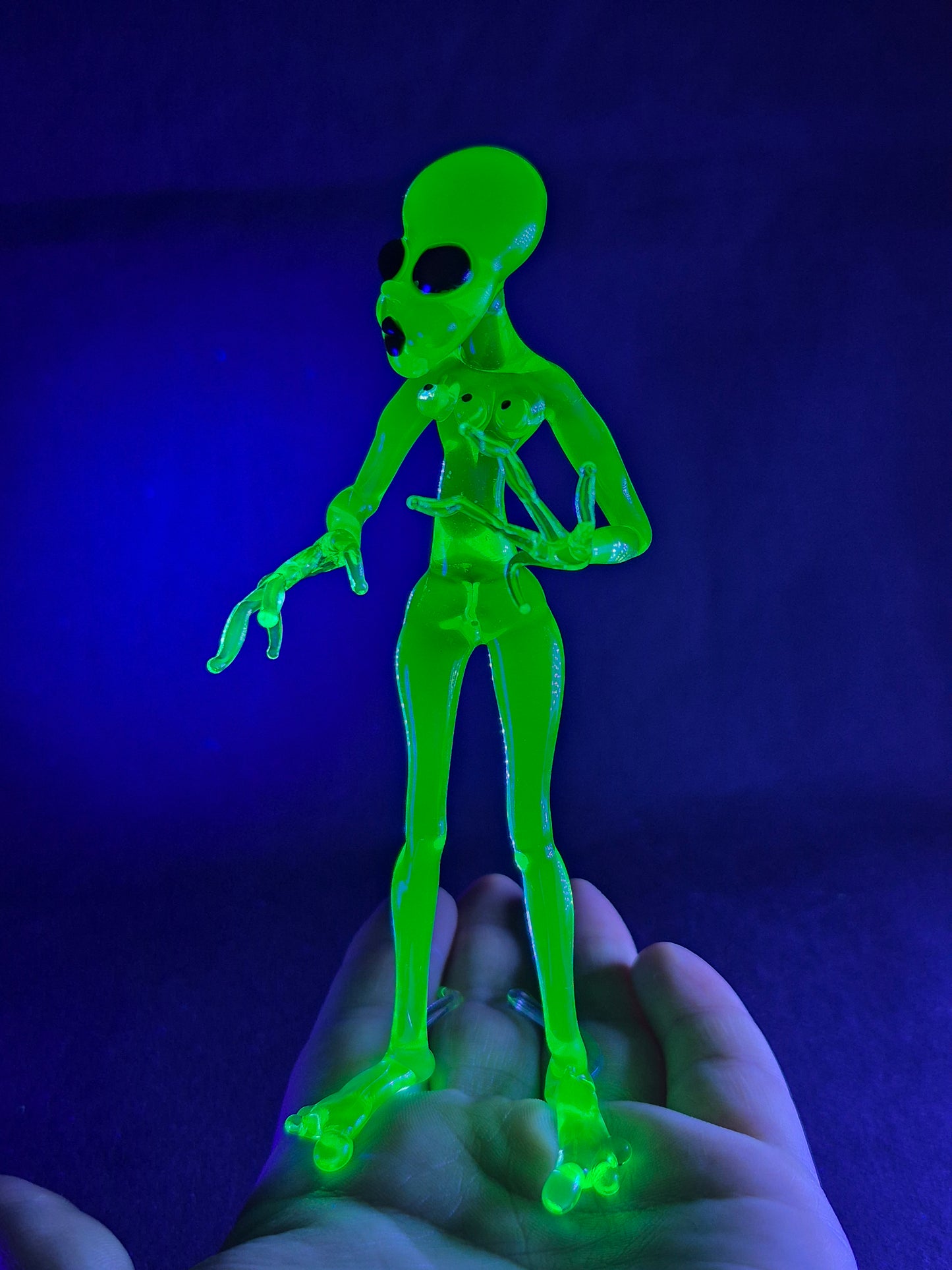 Uranium Glass Alien Woman