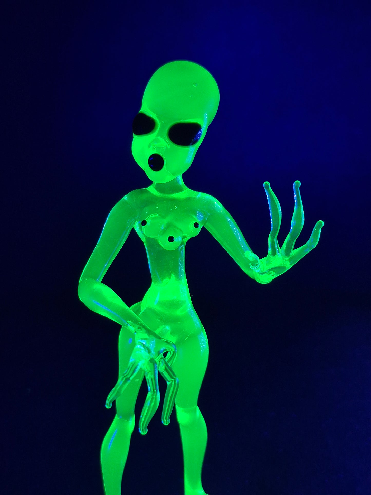 Uranium Glass Alien Woman