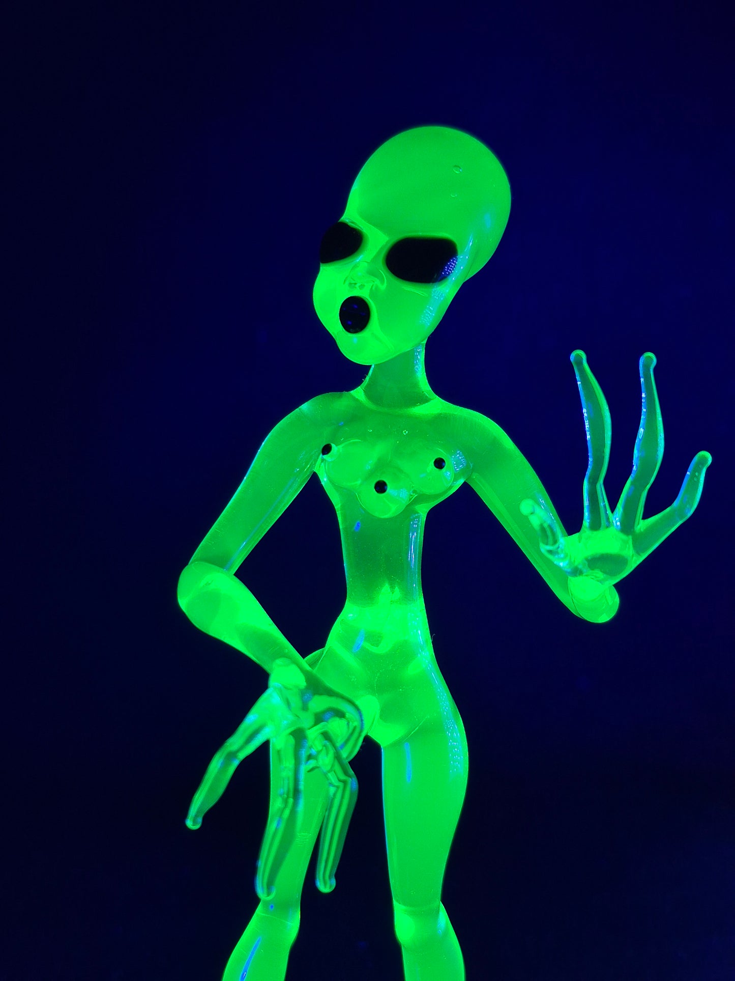Uranium Glass Alien Woman