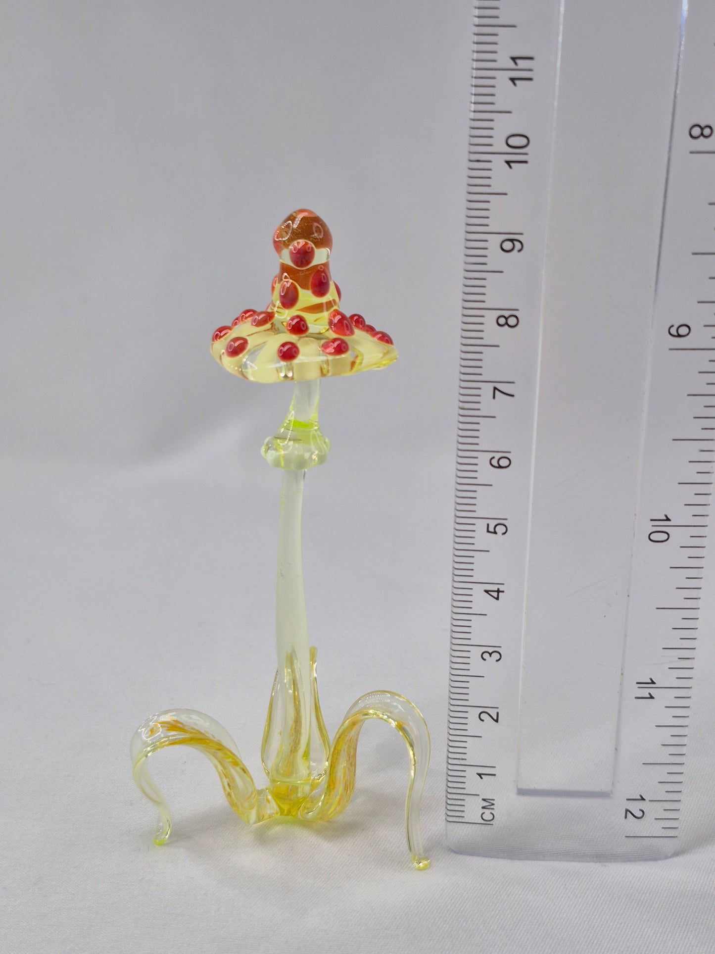 Uranium Glass Amanita Mushroom Yellow