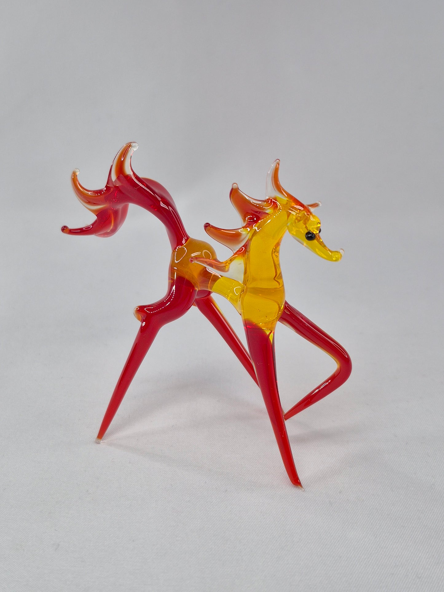 Red Fire Glass Horse