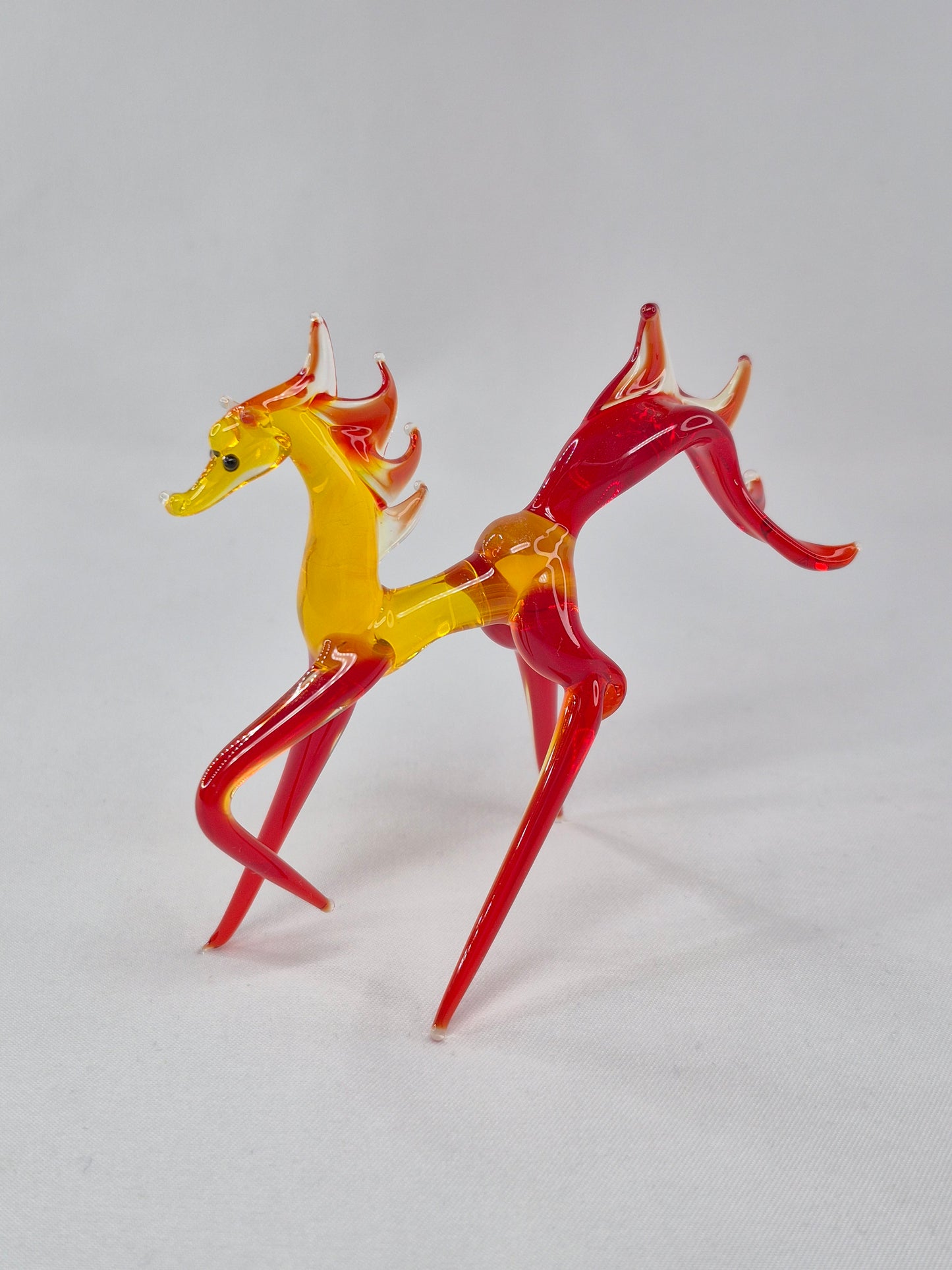 Red Fire Glass Horse