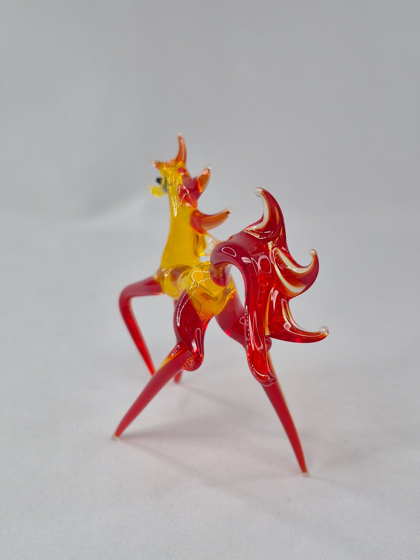 Red Fire Glass Horse