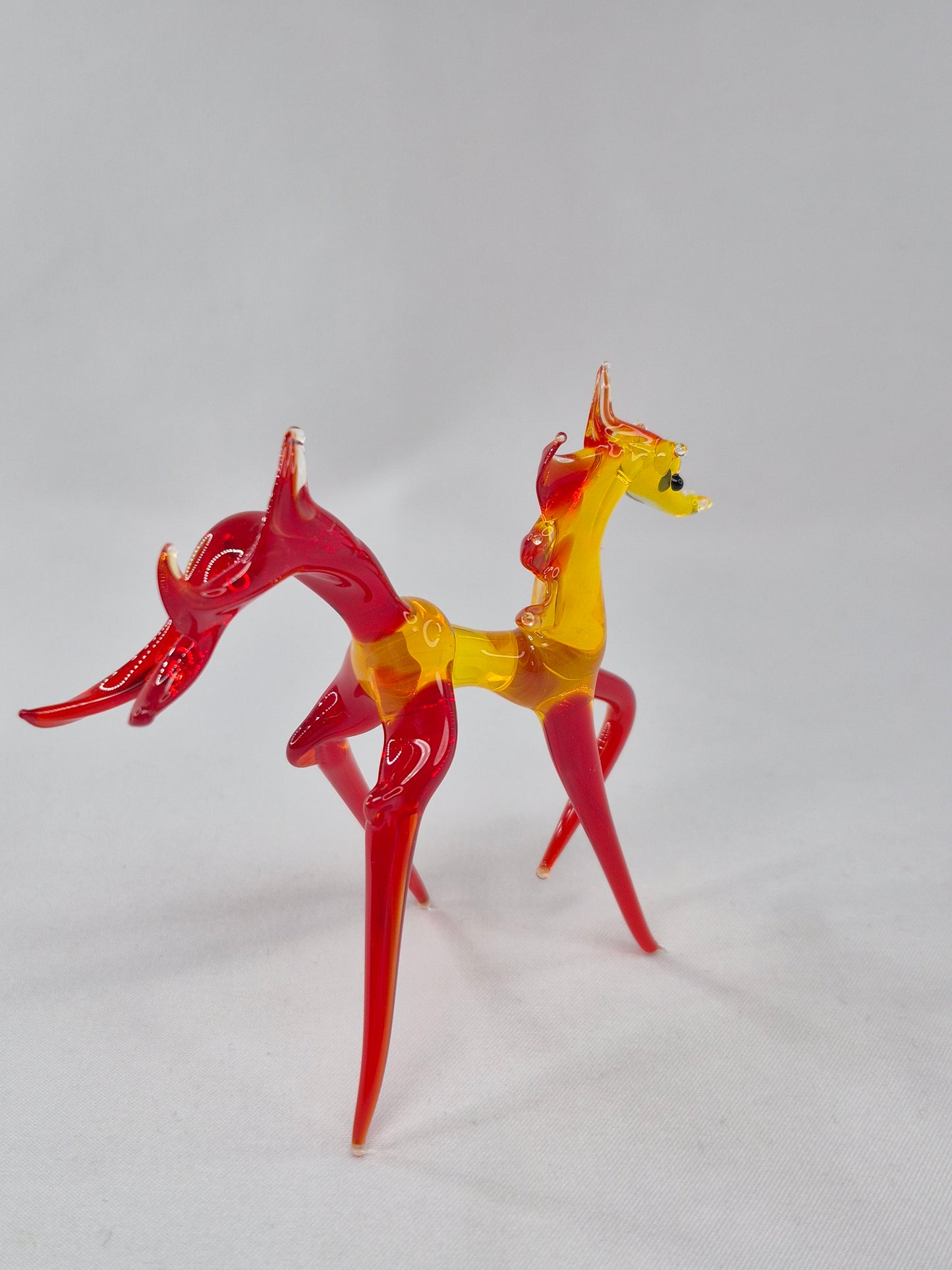Red Fire Glass Horse