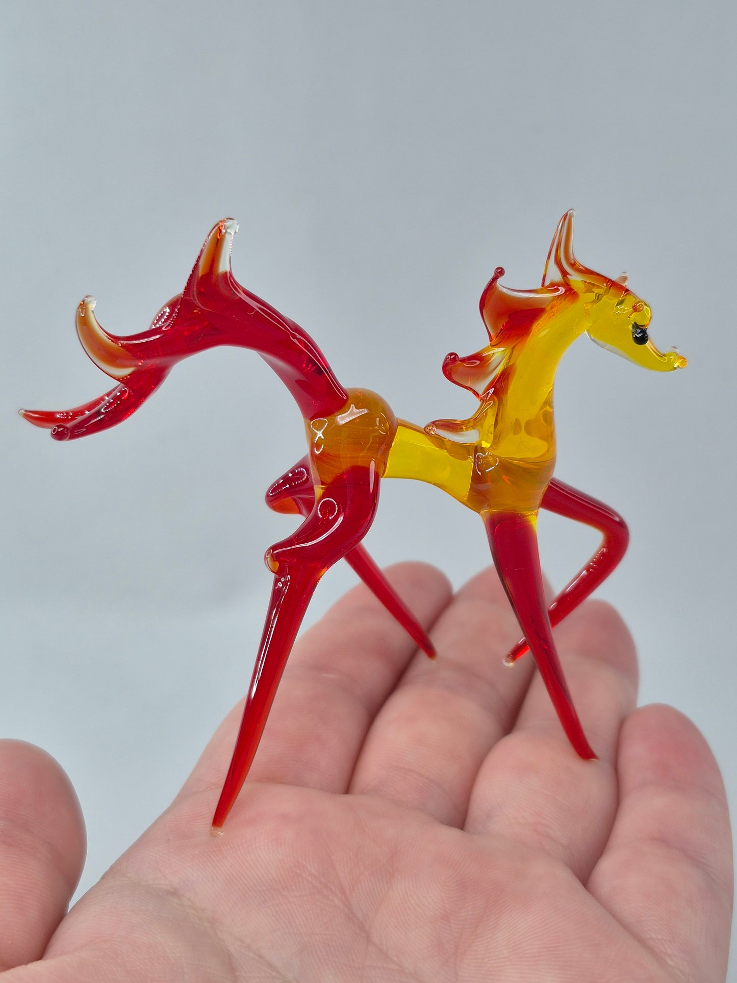 Red Fire Glass Horse