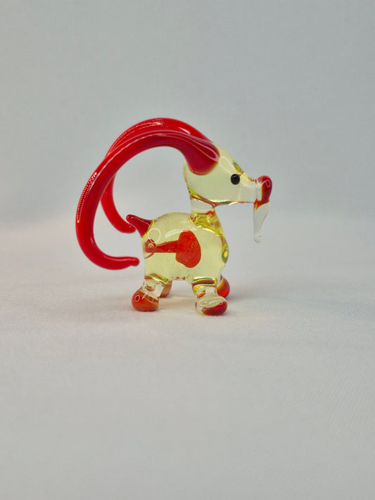 Mini Red Glass Goat