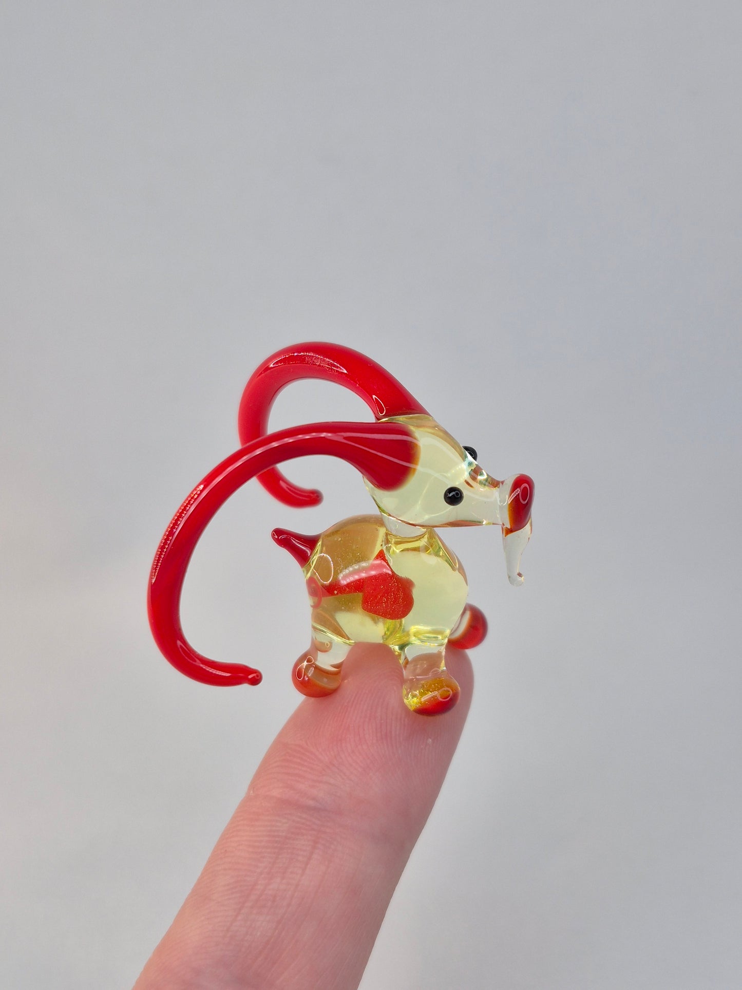 Mini Red Glass Goat