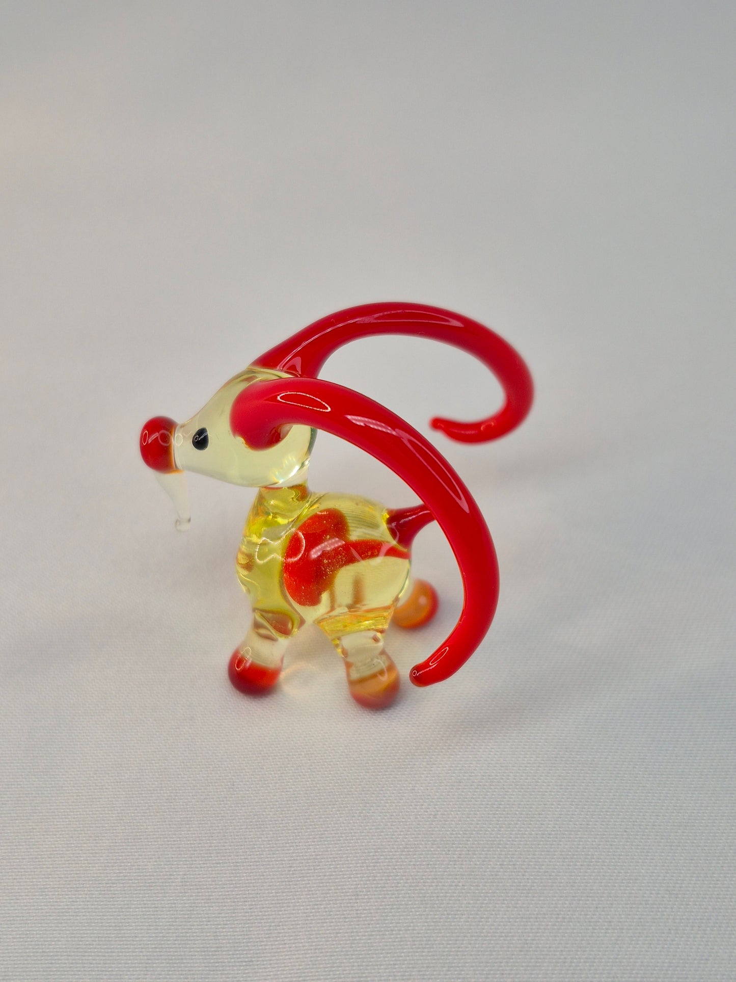 Mini Red Glass Goat
