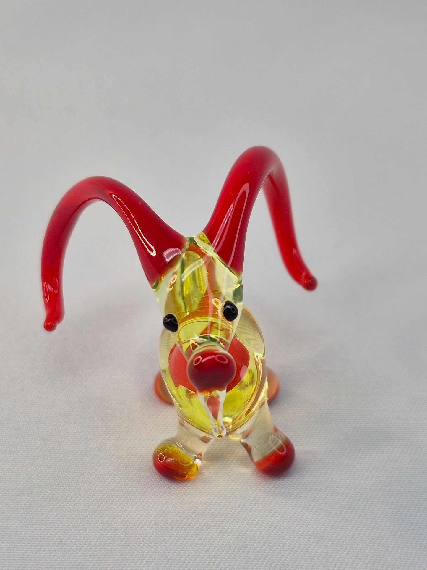 Mini Red Glass Goat
