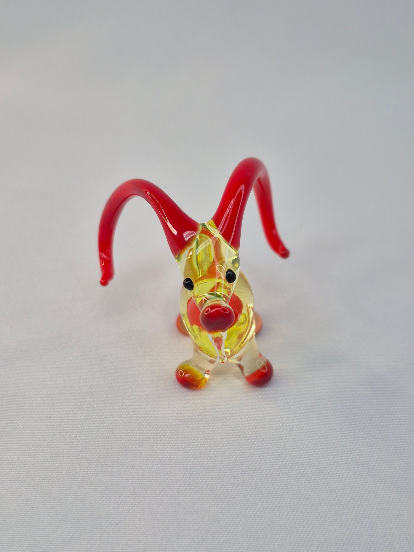 Mini Red Glass Goat