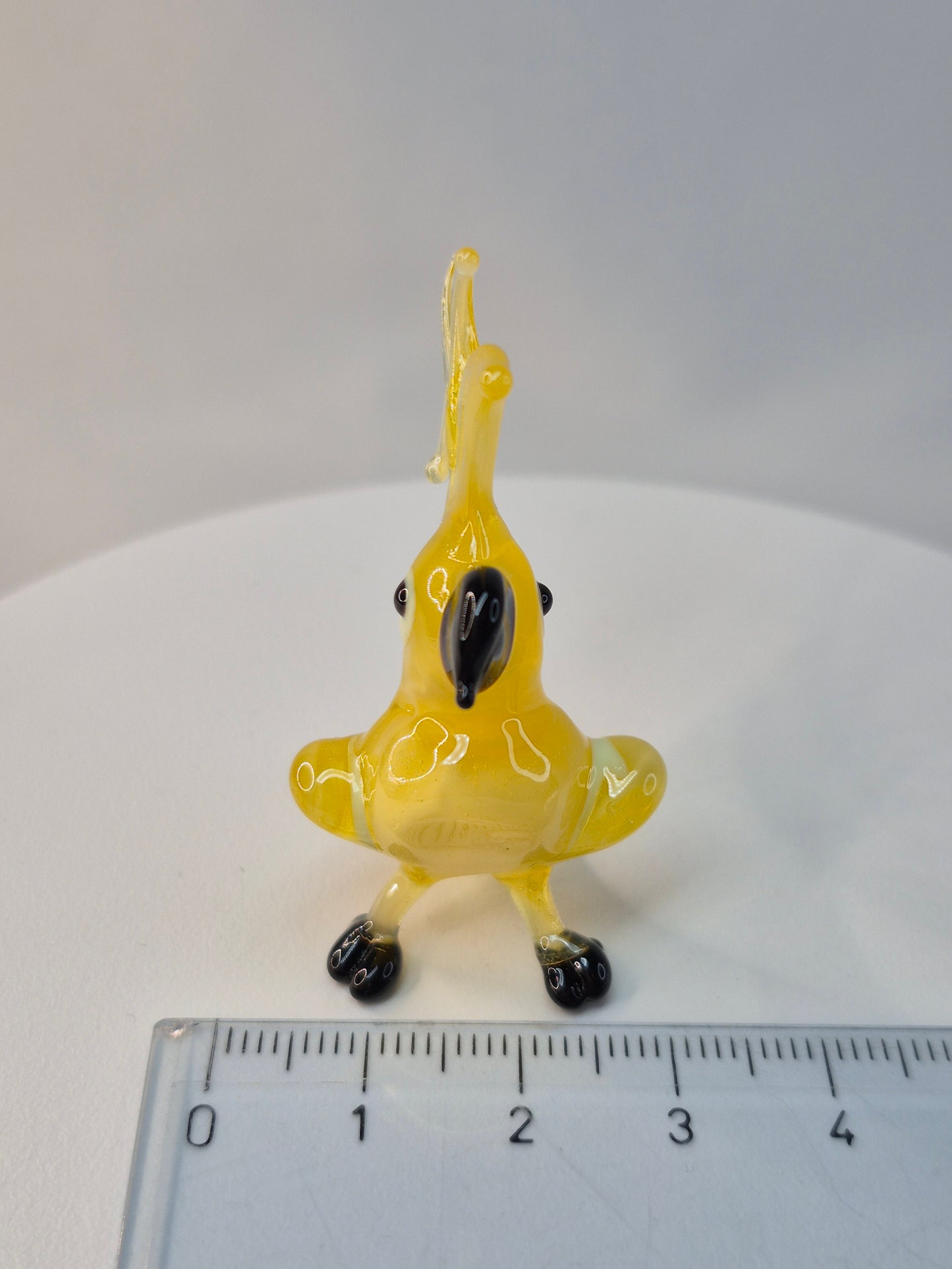 Mini Yellow Glass Parrot